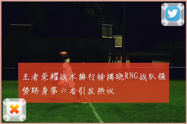 王者荣耀战术排行榜揭晓RNG战队强势跻身第六名引发热议